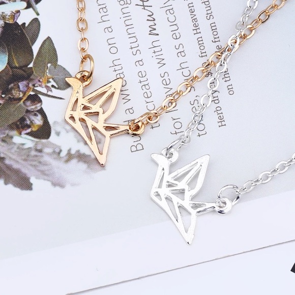 18” Origami Crane Necklace - Picture 2 of 5